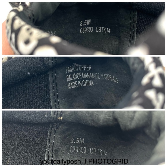 Born b.o.c. skulls and crossbones black and white fabric clogs US 8.5M - Picture 11 of 13